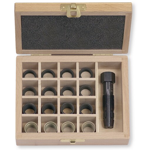 Coffret réparation filetage bougies (16 douilles,1 taraud)